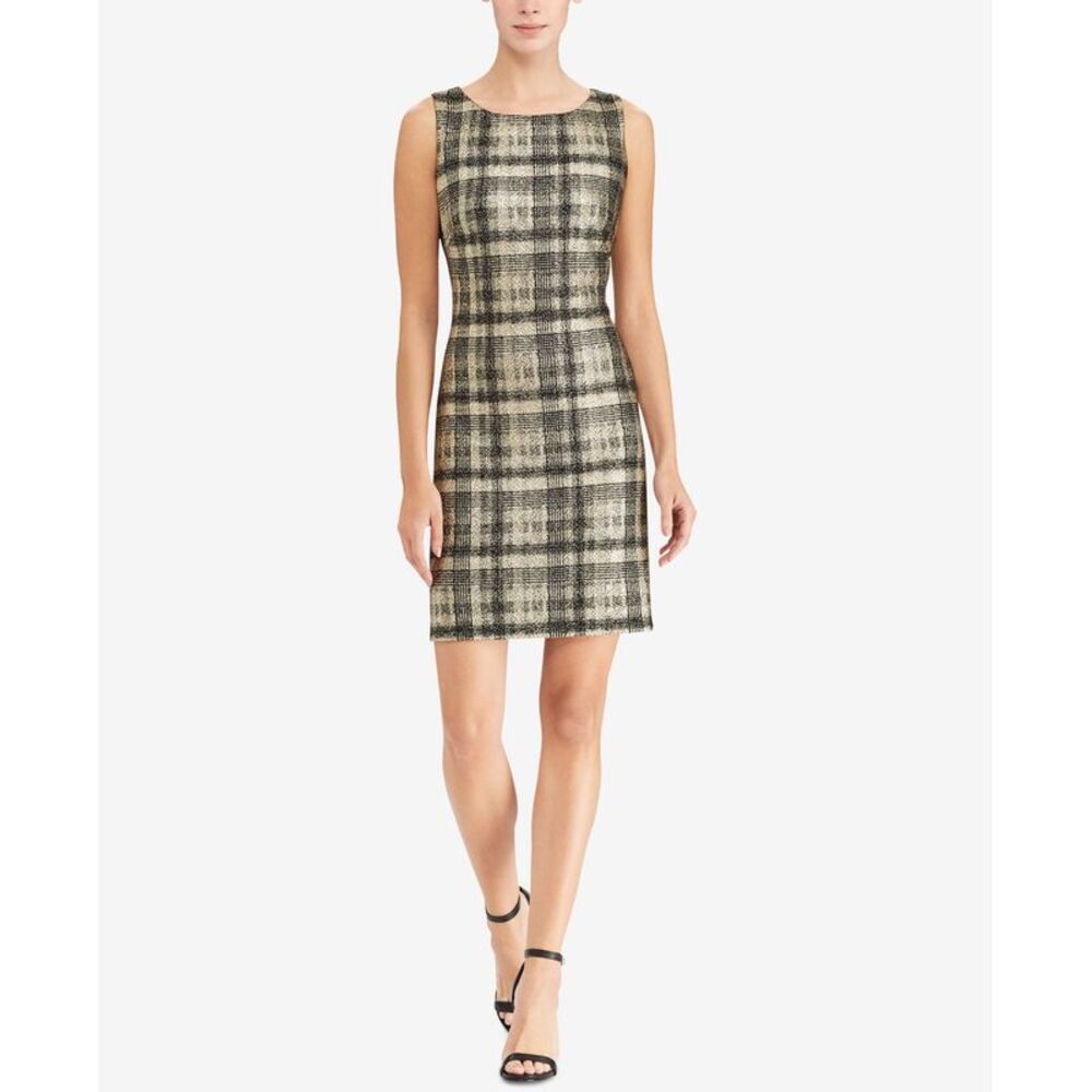 American Living Metallic Plaid Dress
